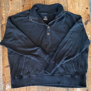 Aerie Women’s Quarter Snap Pullover Sweatshirt Size Large